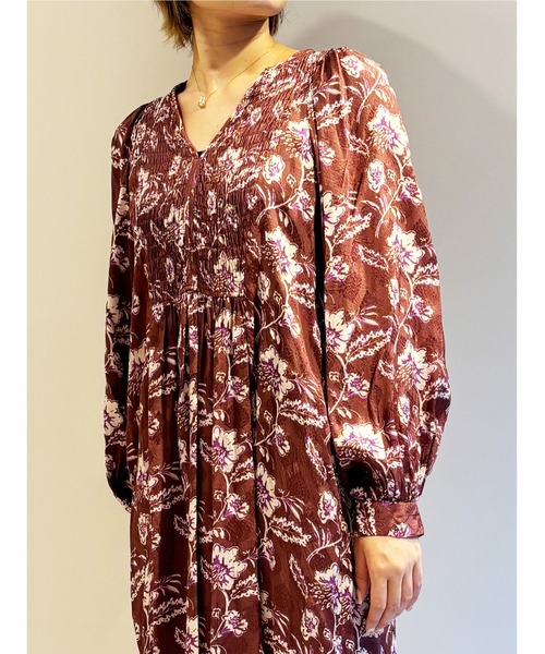 sara mallika（サラ マリカ） 長袖ワンピース M パープル レディース