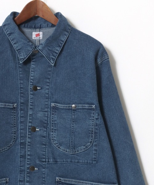 「HANES」 デニムジャケット S ネイビー メンズ_画像5