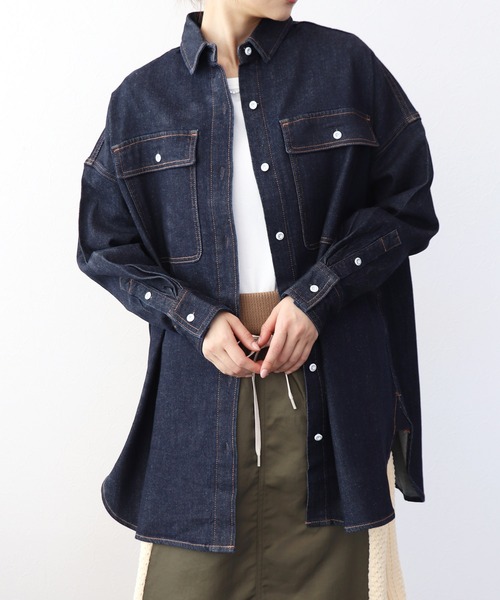 Healthy denim（ヘルシーデニム） ブラウス シャツ Almondオーバー 