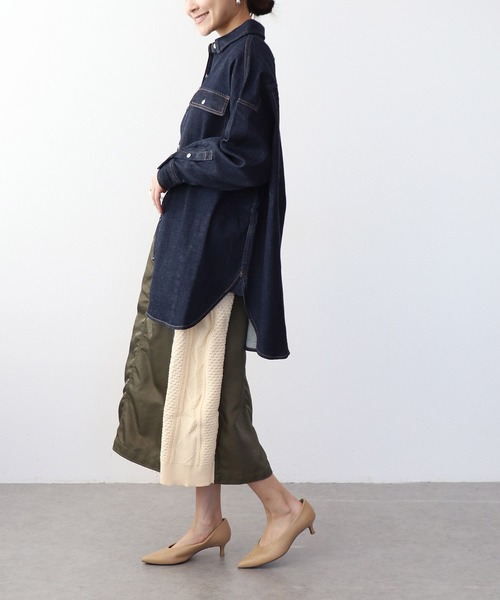 Healthy denim（ヘルシーデニム） ブラウス シャツ Almondオーバー 