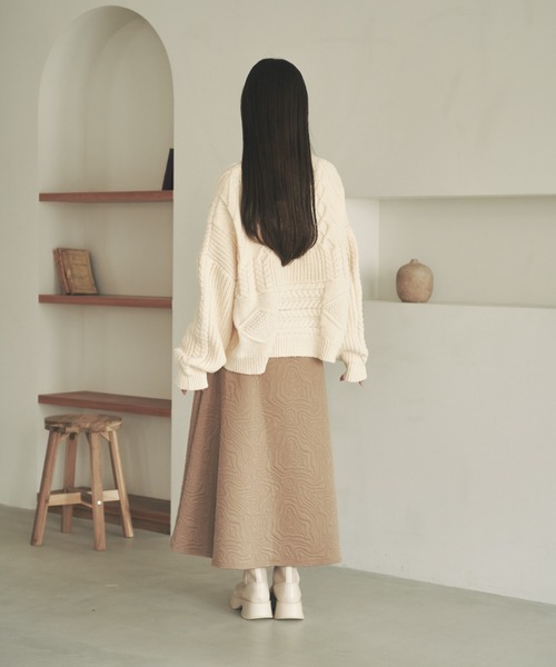 「moi tytto」 ニットカーディガン FREE オフホワイト レディース_画像9