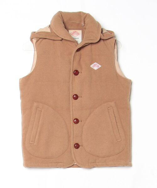 美品☆DANTON ダウンベスト サイズ36 ベージュ 中古・古着通販】DANTON (ダントン) ダウンベスト ベージュ サイズ:36