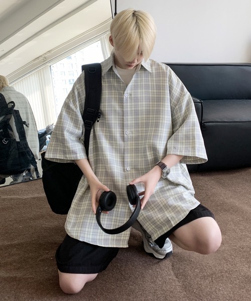 「neos」 「FVLMEN」半袖シャツ X-LARGE イエロー メンズ_画像8