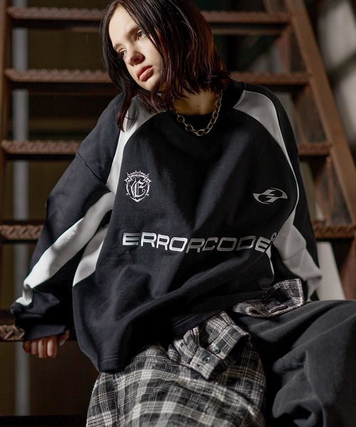 ERAR トレーナー スウェット 「ERAR」オーバーサイズ配色クルーネック