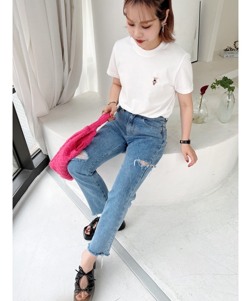 「JUMELLE」 スキニーデニムパンツ MEDIUM ブルー レディース_画像3