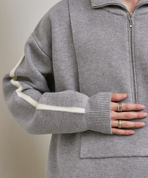 「Lui's」 長袖ニット M ブラック メンズ_画像9