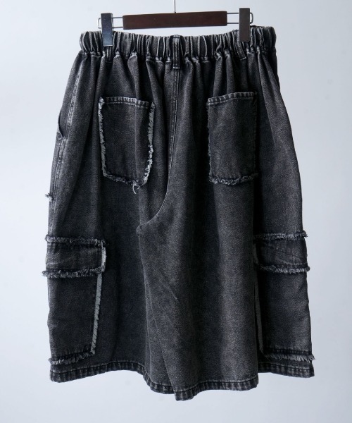 90s バギーデニムショーツ ジョーツ ワイドパンツ ブラック NOIZY ワイドパンツ ハーフパンツ ジーンズ 短パン wide buggy denim