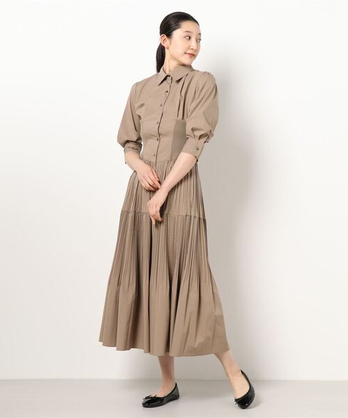「FRAY I.D」 シャツワンピース 1 ベージュ レディース_画像2