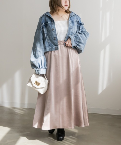 「CLETTE」 フレアスカート 3L モカ レディース_画像7