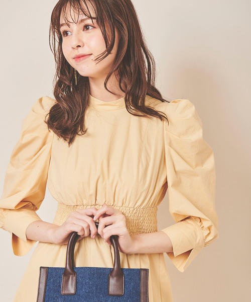 「31 Sons de mode」 長袖ワンピース 38 イエロー レディース_画像2