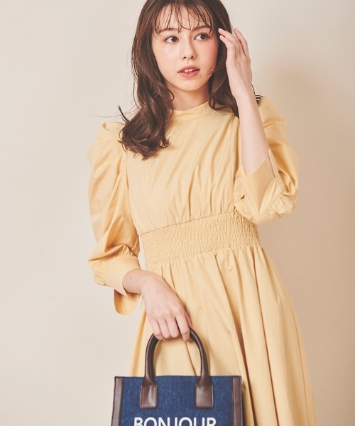「31 Sons de mode」 長袖ワンピース 38 イエロー レディース_画像6