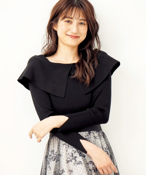 「NOELA」 長袖ニット フリー ブルー レディース_画像4