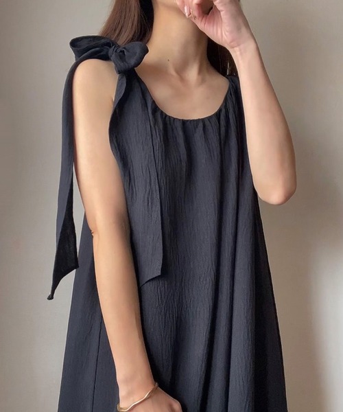 「FILLOU」 ノースリーブワンピース X-LARGE モカ レディース_画像2