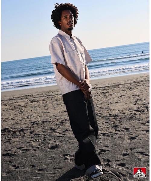 BEN DAVIS（ベンデイビス） tシャツ HICKORY Half Zip Shirts メンズ