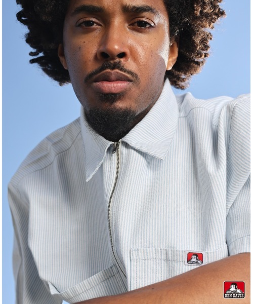 BEN DAVIS（ベンデイビス） tシャツ HICKORY Half Zip Shirts メンズ