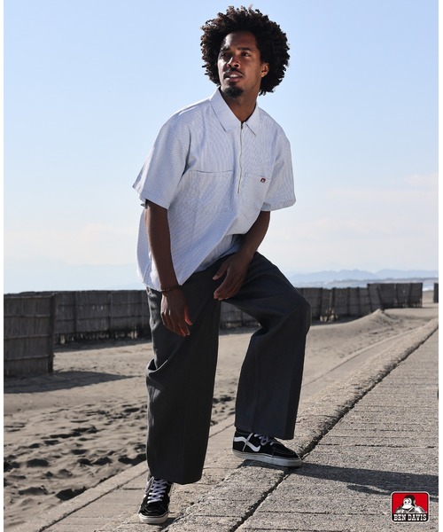 BEN DAVIS（ベンデイビス） tシャツ HICKORY Half Zip Shirts メンズ