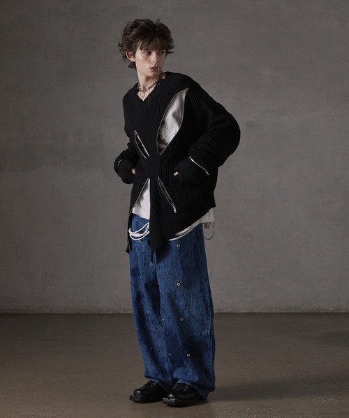 「GRANCY」 デニムパンツ L ライトブルー メンズの画像