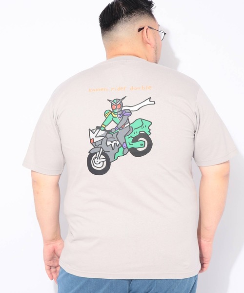 カメラライダー カットソー tシャツ Tシャツ 半袖 メンズ 大きいサイズ 仮面ライダー ダブル