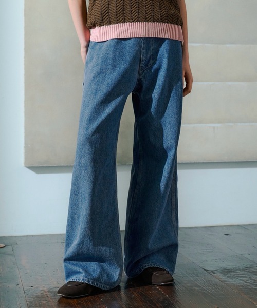 soerte ジーンズ Classic Multi Pocket Straight Denim Pants 