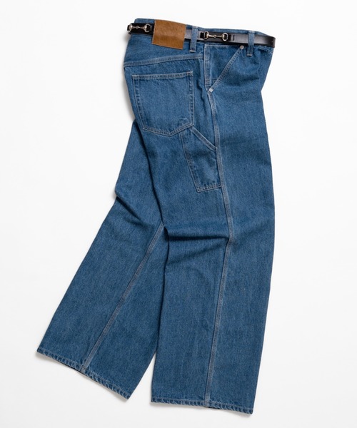 soerte ジーンズ Classic Multi Pocket Straight Denim Pants 