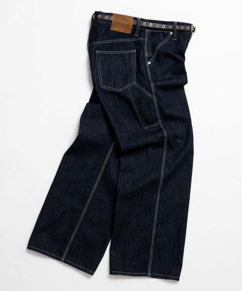 soerte ジーンズ Classic Multi Pocket Straight Denim Pants 