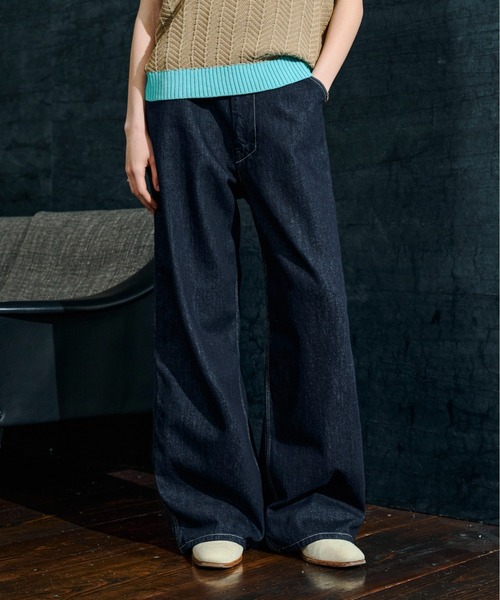 soerte ジーンズ Classic Multi Pocket Straight Denim Pants