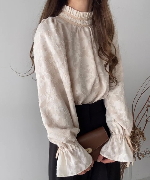 「FILLOU」 長袖ブラウス MEDIUM クリーム レディース_画像3