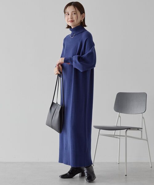 「AMERICAN HOLIC」 ニットワンピース M ブラック レディース_画像2