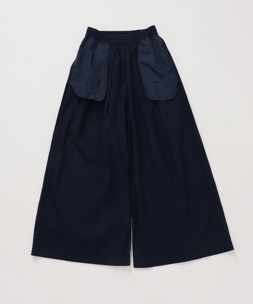 ワイドパンツ パンツ 「追加2」リネンコットンワイドギャザーパンツ レディースの画像