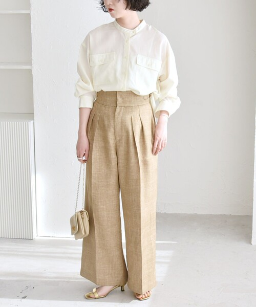 「quaranciel」 長袖シャツ ONE SIZE ネイビー レディース_画像8