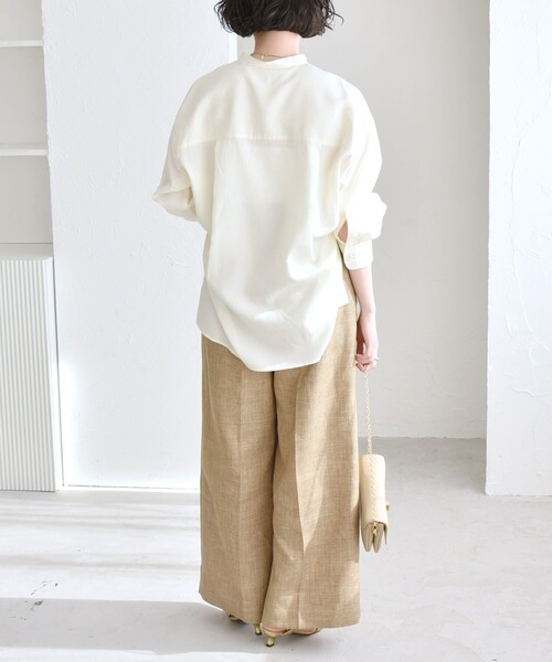 「quaranciel」 長袖シャツ ONE SIZE ネイビー レディース_画像9