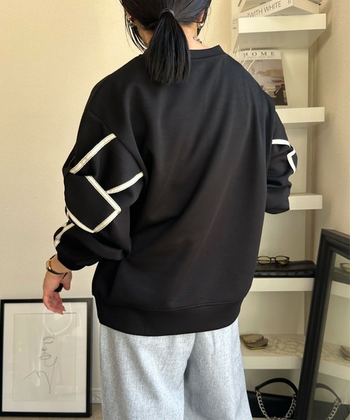「deux amour」 「chouchou」長袖カットソー M~L カーキ レディース_画像4