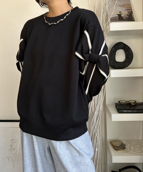 「deux amour」 「chouchou」長袖カットソー M~L カーキ レディース_画像5