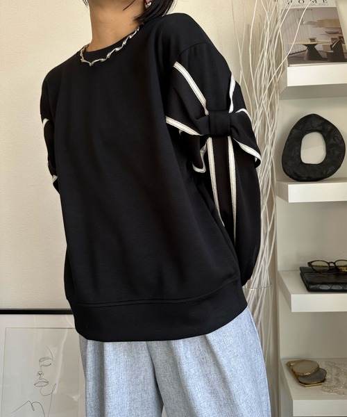 「deux amour」 「chouchou」長袖カットソー M~L カーキ レディース_画像6