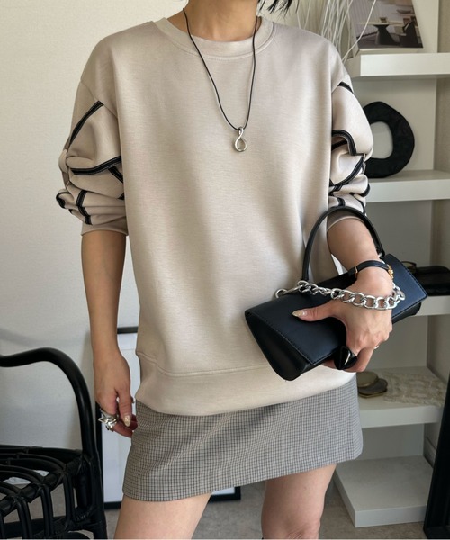 「deux amour」 「chouchou」長袖カットソー M~L カーキ レディース_画像8