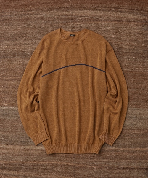 「WILD LIFE TAILOR Adam et Rope'」 長袖ニット L キャメル メンズ_画像6