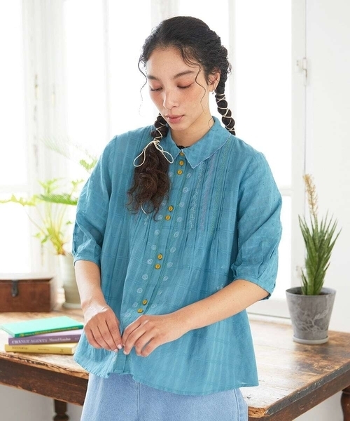襟付き ブラウス（柄：花柄、フラワー）の商品一覧 通販 - Yahoo