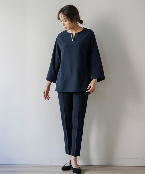 「Emma Taylor」 長袖ブラウス FREE ネイビー レディース_画像9