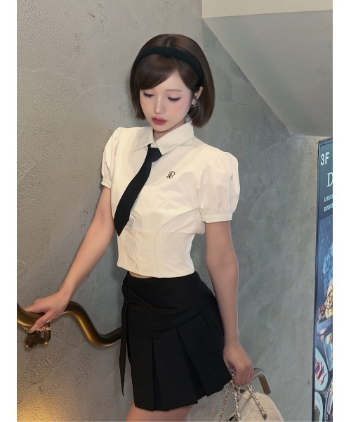 Darich（ダーリッチ） ブラウス シャツ 半袖 DRコルセットタイブラウス