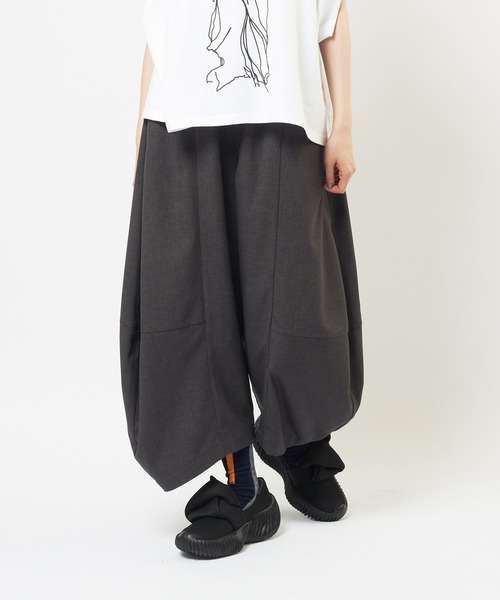 「gomme」 イージーパンツ MEDIUM ブラック レディース_画像3
