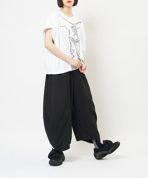 「gomme」 イージーパンツ MEDIUM ブラック レディース_画像4