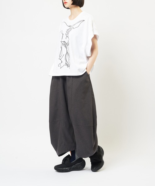 「gomme」 イージーパンツ MEDIUM ブラック レディース_画像9