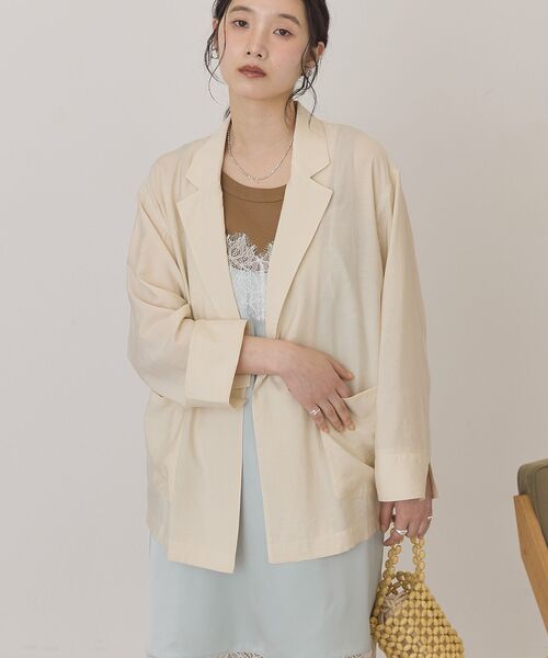「AMERICAN HOLIC」 テーラードジャケット M モカ レディース_画像9