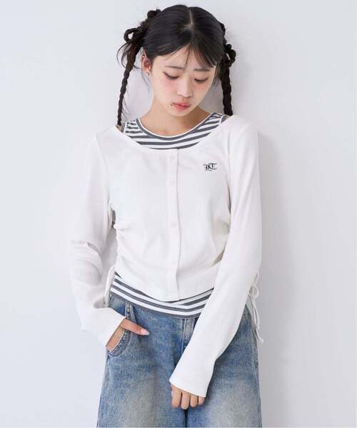 LOVETOXIC tシャツ 「LTXC」レイヤード風長袖テレコ キッズ 子供服