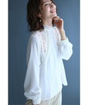 ブラウス シャツ 「ドレスな立ち襟」肩を飾る魅...の詳細画像4