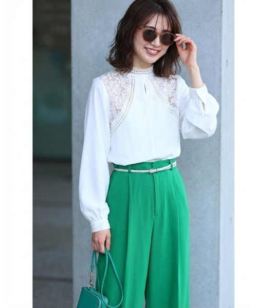 シャツ/ブラウス(長袖/七分) VB Verybrain Sailor lace cotton blouse 新色追加】七分袖レースブラウス≪洗濯機で洗える≫ | Viaggio Blu