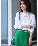 ブラウス シャツ 「ドレスな立ち襟」肩を飾る魅...の詳細画像2
