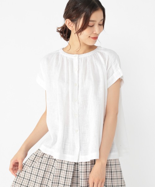 シャツ ブラウス コットンリネンガーゼ前開きブラウス Zozotown Paypayモール店 通販 Paypayモール