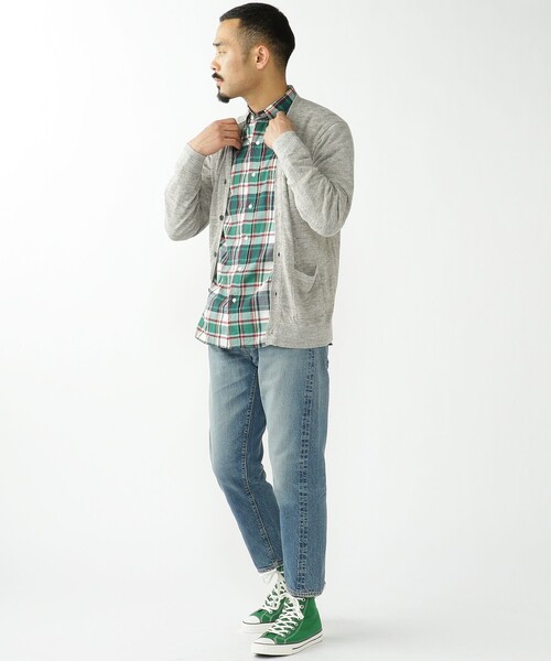 ビームスプラス リネン100% カーディガン ニット Lサイズ BEAMS PLUS（ビームス プラス）Cardigan Linen（トップス