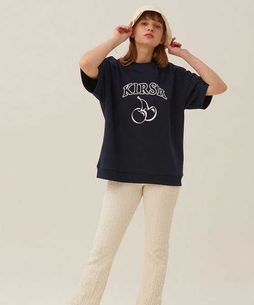 KIRSH アーチロゴ チェリー スウェットシャツトレーナー KIRSH（キルシー）の「KIRSH ARCH LOGO CHERRY SHORT SLEEVE SWEAT